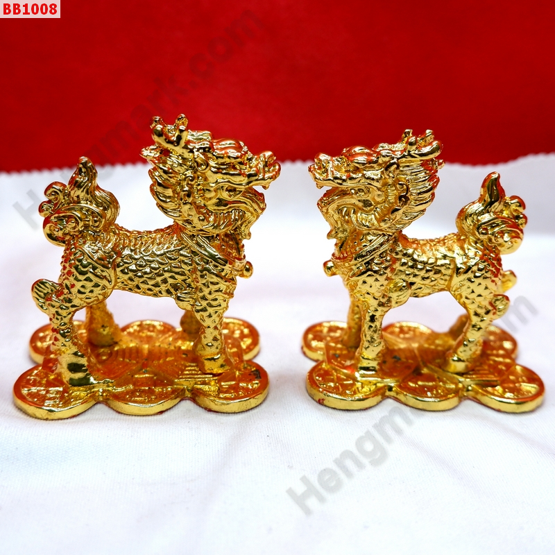 BB1008 กิเลนทองคู่ ตั้งโต๊ะ ราคา 999 บาท http://ww2.hengmark.com/view_product/BB1008.htm