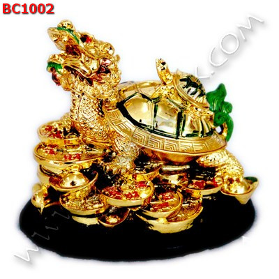 BC1002 เต่ามังกร เรซิ่นเคลือบทอง ราคา 499 บาท http://ww2.hengmark.com/view_product/BC1002.htm