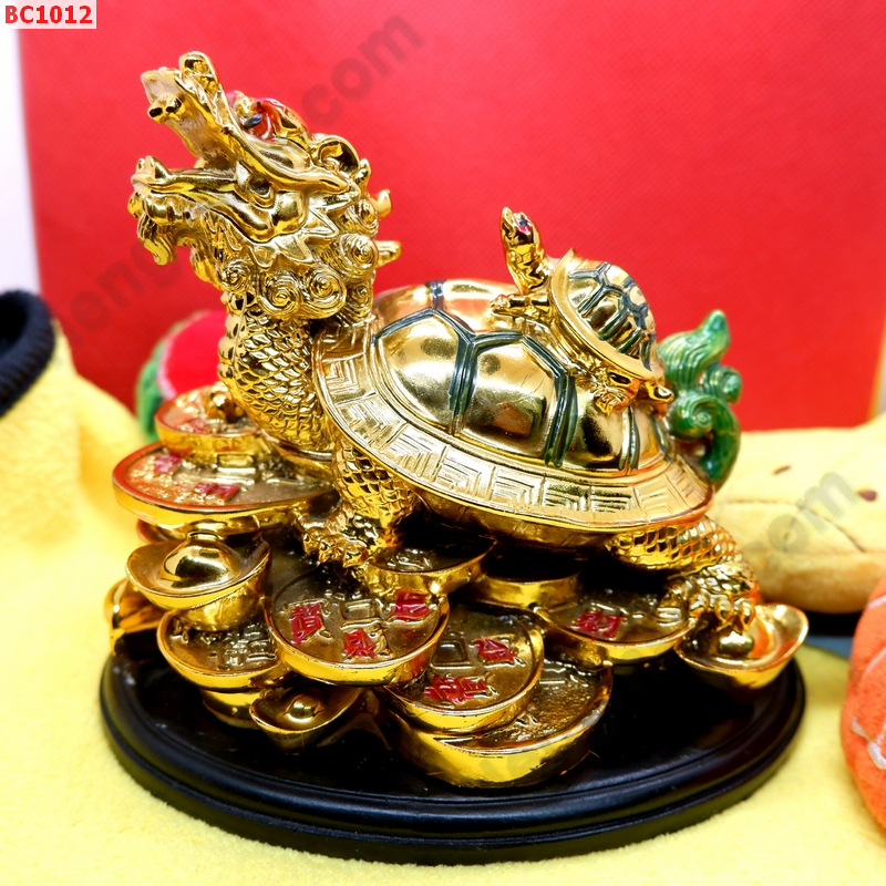 BC1012 เต่ามังกร เรซิ่นเคลือบทอง ราคา 499 บาท http://ww2.hengmark.com/view_product/BC1012.htm