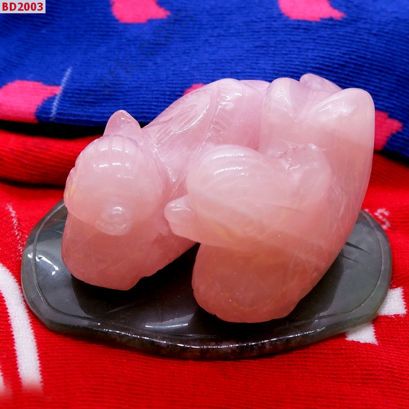 BD2003 เป็ดแมนดาริน หินโรสควอตซ์ ขนาดใหญ่ ราคา 1999 บาท http://ww2.hengmark.com/view_product/BD2003.htm