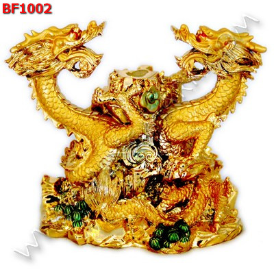 BF1002 มังกรคู่ เรซิ่นเคลือบทอง ราคา 1299 บาท http://ww2.hengmark.com/view_product/BF1002.htm