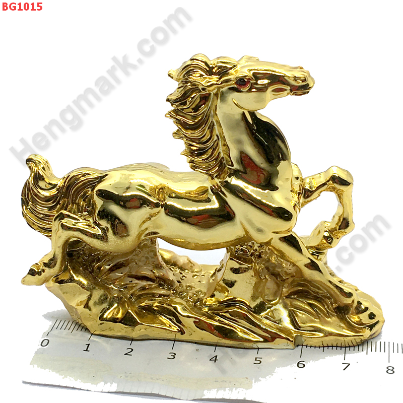 BG1015 ม้าเรซิ่นชุบทอง ราคา 249 บาท http://ww2.hengmark.com/view_product/BG1015.htm