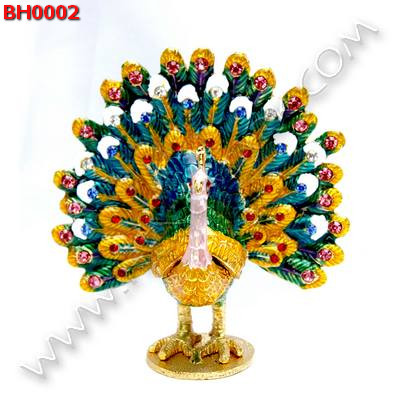 BH0002 นกยูงรำแพนลงยาประดับคริสตัล ราคา 1500 บาท http://ww2.hengmark.com/view_product/BH0002.htm