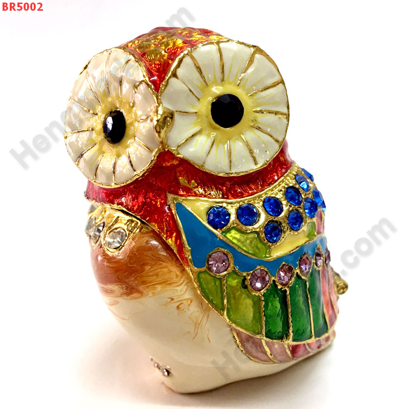 BR5002 นกฮูกเล็กลงยาประดับคริสตัล ราคา 800 บาท http://ww2.hengmark.com/view_product/BR5002.htm