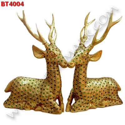 BT4004 กวางไม้เคลือบทอง ราคา 9999 บาท http://ww2.hengmark.com/view_product/BT4004.htm