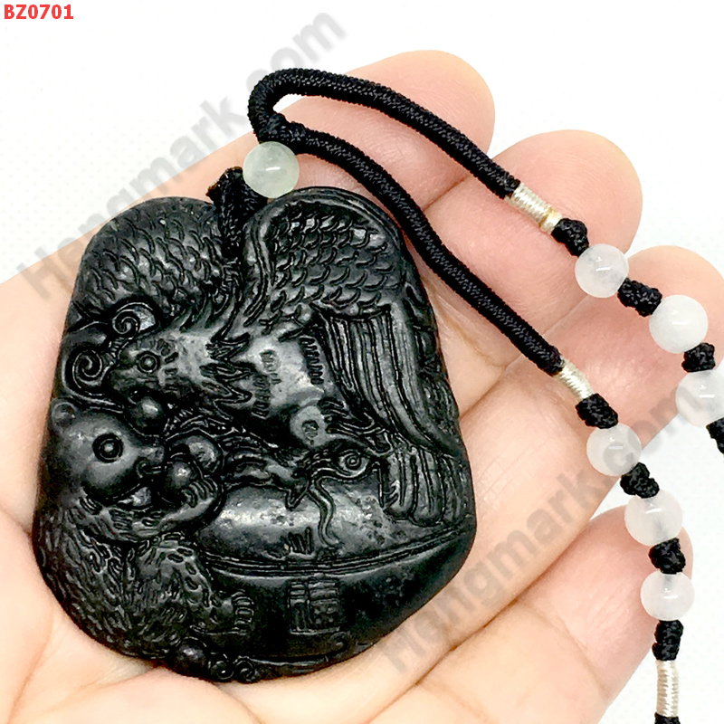 BZ0701 สร้อยคอจี้นกอินทรีขยุ้มหนู หยกดำ ราคา 299 บาท http://ww2.hengmark.com/view_product/BZ0701.htm