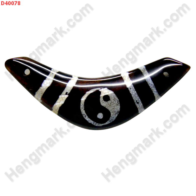 D40078 หิน DZI รูปบูมเมอแรง ลายหยินหยาง ราคา 400 บาท http://ww2.hengmark.com/view_product/D40078.htm