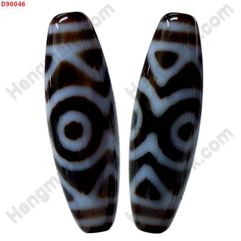 D90046 หิน DZI ลาย 3 ตา  เขี้ยวเสือ ราคา 900 บาท http://ww2.hengmark.com/view_product/D90046.htm
