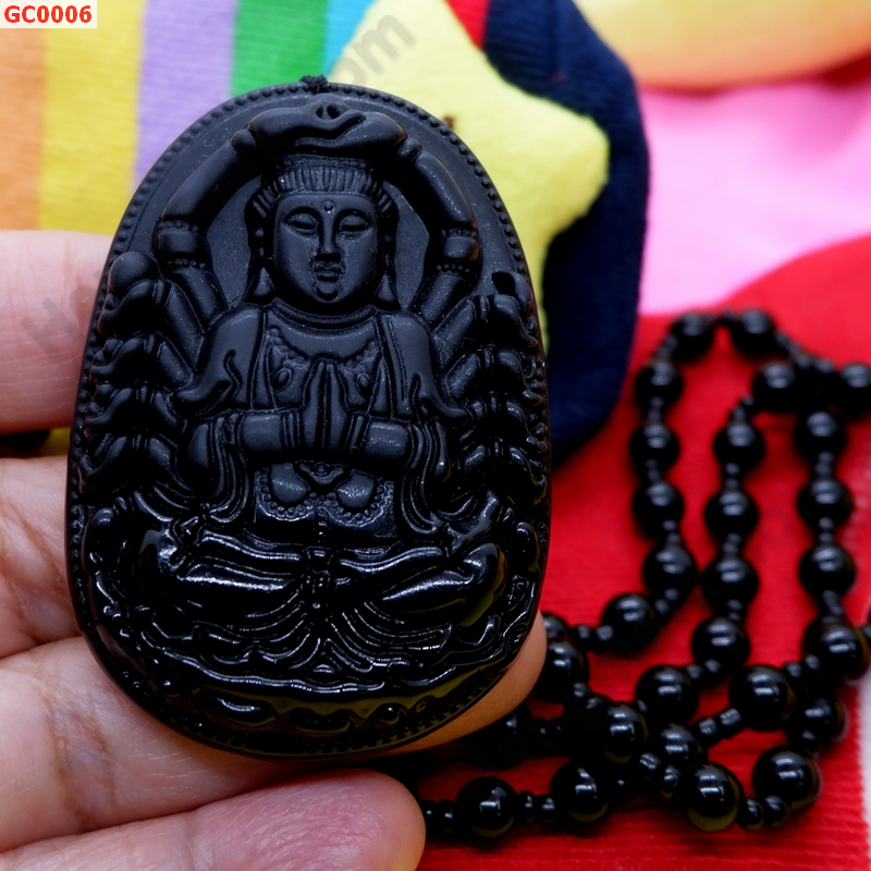 GC0006  สร้อยคอ เจ้าแม่กวนอิมพันมือหินสีดำ ราคา 399 บาท http://ww2.hengmark.com/view_product/GC0006.htm