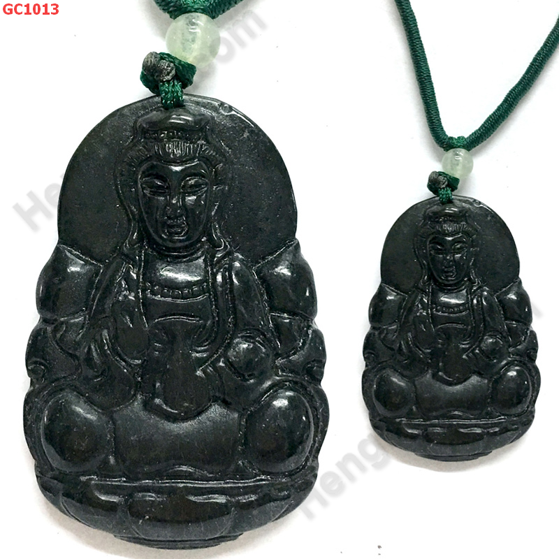 GC1013 สร้อยคอ เจ้าแม่กวนอิมถือคนโฑน้ำทิพย์  หินสีเขียว ราคา 199 บาท http://ww2.hengmark.com/view_product/GC1013.htm