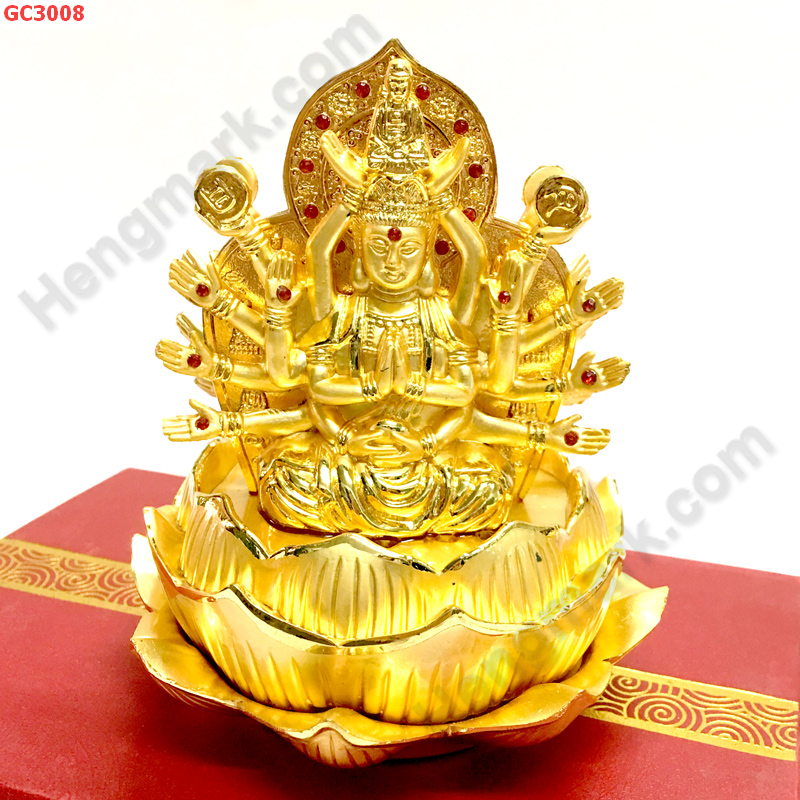GC3008 เจ้าแม่กวนอิมพันมือ โลหะชุบทอง  ราคา 1299 บาท http://ww2.hengmark.com/view_product/GC3008.htm