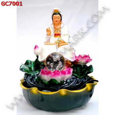 GC7001 เจ้าแม่กวนอิมนั่งบนดอกบัว น้ำพุ ราคา 1299 บาท http://ww2.hengmark.com/view_product/GC7001.htm