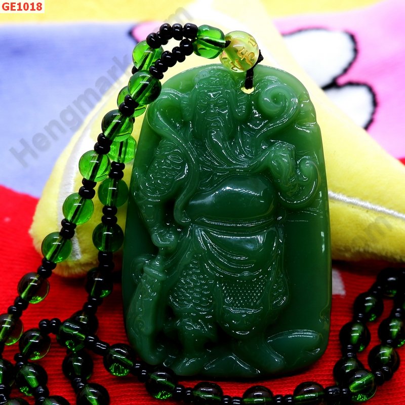 GE1018 สร้อยคอเทพกวนอูหินเขียว ราคา 299 บาท http://ww2.hengmark.com/view_product/GE1018.htm
