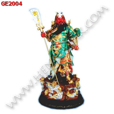 GE2004 เทพกวนอู 5 สีทองเปลว ราคา 3900 บาท http://ww2.hengmark.com/view_product/GE2004.htm