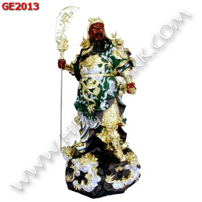 GE2013 เทพกวนอู ยืนบน 9 มังกรทอง 24 เค  ราคา 9900 บาท http://ww2.hengmark.com/view_product/GE2013.htm