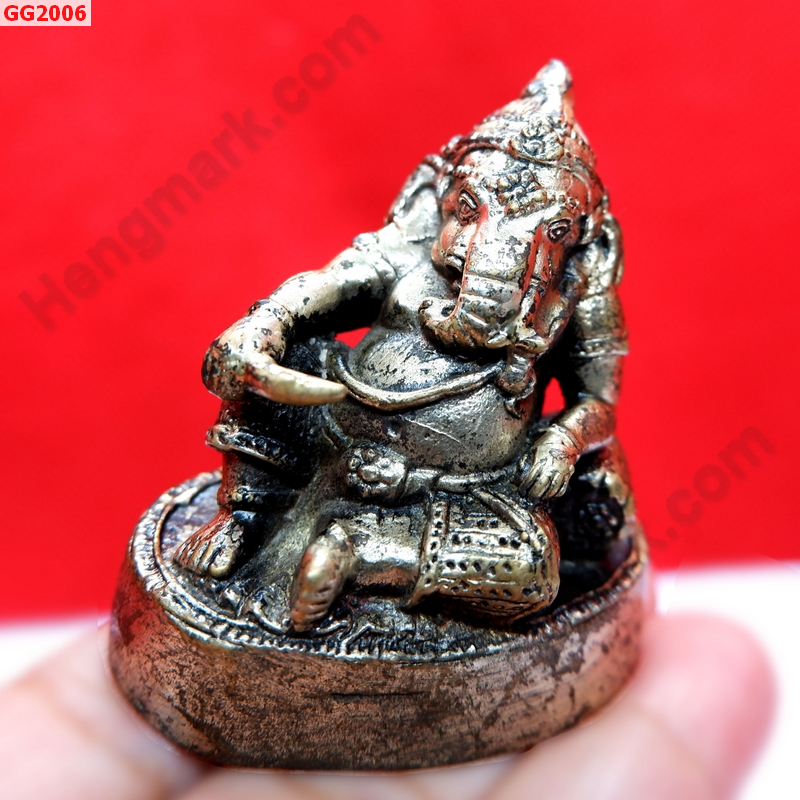 GG2006 พระพิฆเนศ ทองเหลืองขัดเงิน ปางเอกเขนก  ราคา 499 บาท http://ww2.hengmark.com/view_product/GG2006.htm