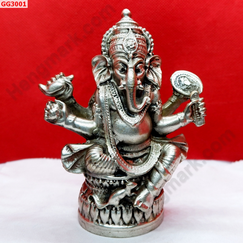 GG3001 พระพิฆเนศทองเหลืองขัดเงิน  ราคา 1200 บาท http://ww2.hengmark.com/view_product/GG3001.htm