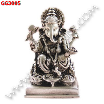 GG3005 พระพิฆเนศทองเหลืองขัดเงิน  ราคา 1200 บาท http://ww2.hengmark.com/view_product/GG3005.htm