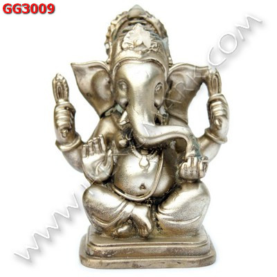 GG3009 พระพิฆเนศทองเหลืองขัดเงิน  ราคา 1500 บาท http://ww2.hengmark.com/view_product/GG3009.htm
