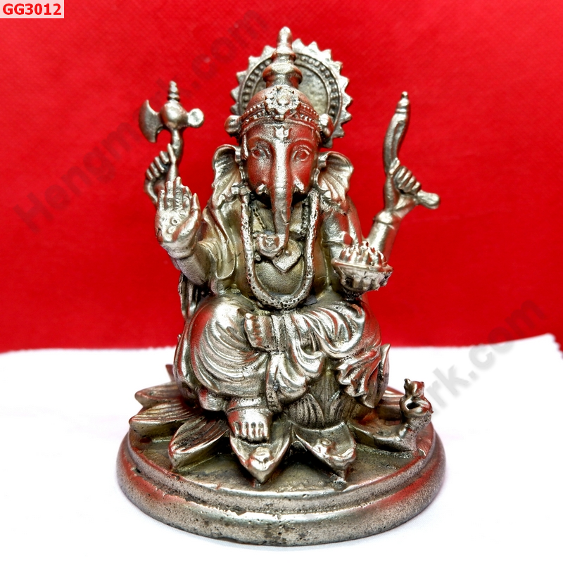 GG3012 พระพิฆเนศทองเหลืองขัดเงิน  ราคา 1200 บาท http://ww2.hengmark.com/view_product/GG3012.htm
