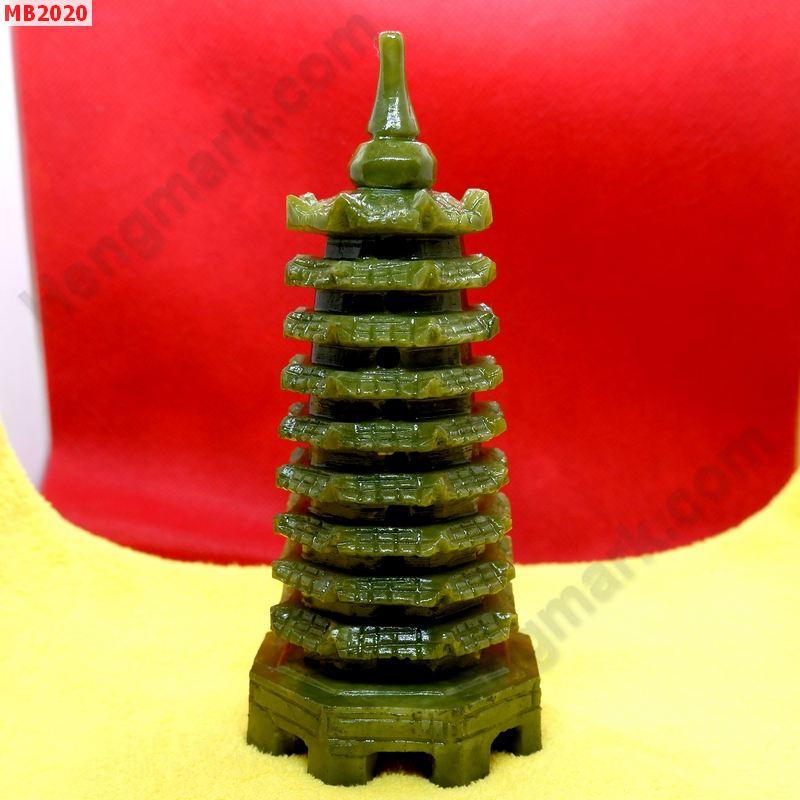 MB2020 เจดีย์เก้าชั้น หินสีเขียว ราคา 1500 บาท http://ww2.hengmark.com/view_product/MB2020.htm