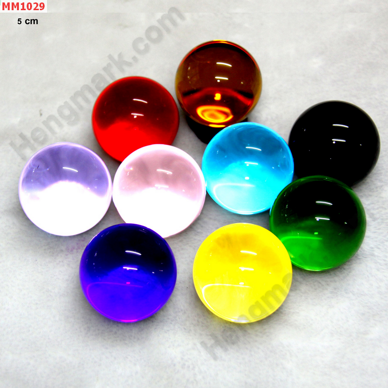 MM1029 ลูกแก้วใส สีต่างๆ (50mm)(W) ราคา 300 บาท http://ww2.hengmark.com/view_product/MM1029.htm