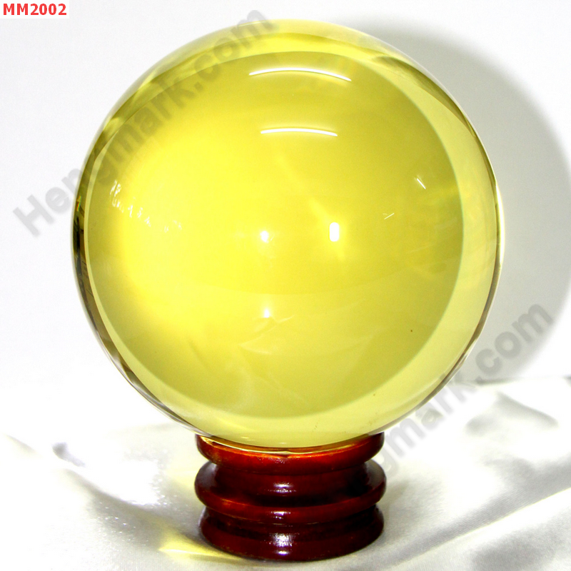 MM2002 ลูกแก้วใส สีเหลือง พร้อมขาตั้ง (100mm) ราคา 900 บาท http://ww2.hengmark.com/view_product/MM2002.htm