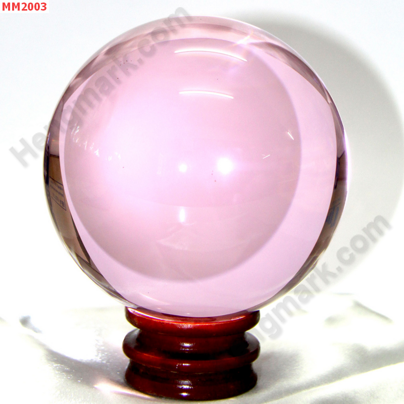 MM2003 ลูกแก้วใส สีชมพู พร้อมขาตั้ง (100mm) ราคา 900 บาท http://ww2.hengmark.com/view_product/MM2003.htm