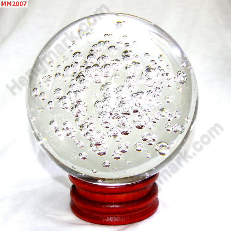 MM2007 ลูกแก้วใสมีฟองอากาศ พร้อมขาตั้ง (100mm) ราคา 800 บาท http://ww2.hengmark.com/view_product/MM2007.htm