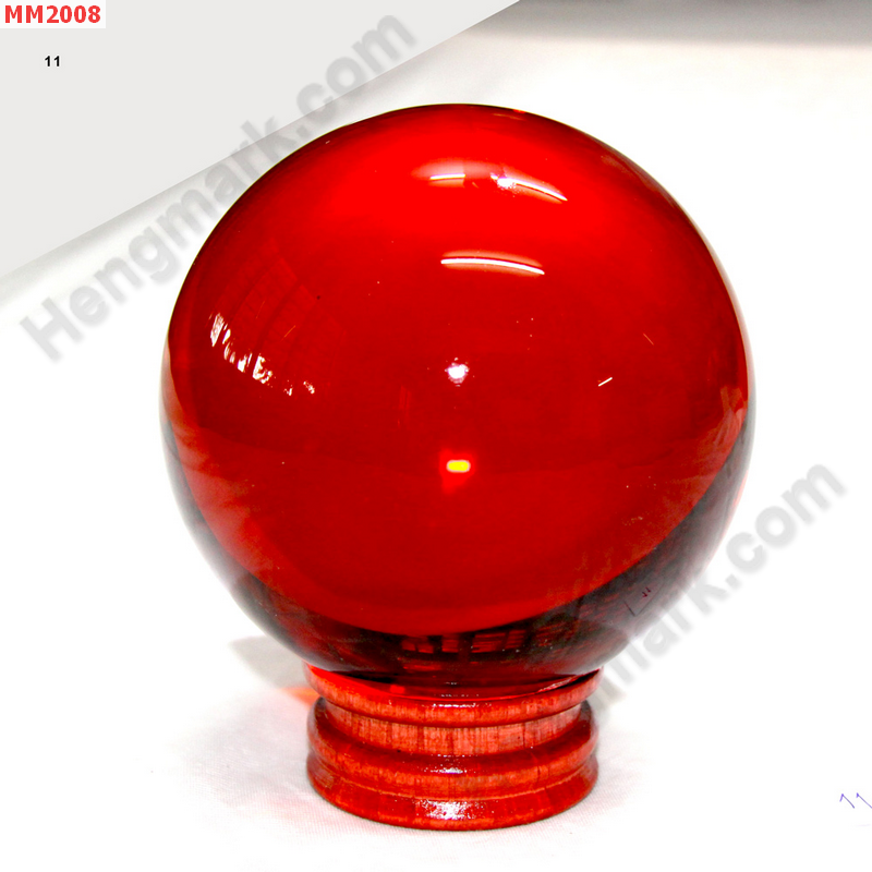 MM2008 ลูกแก้วใส สีแดง (110mm) ราคา 1000 บาท http://ww2.hengmark.com/view_product/MM2008.htm