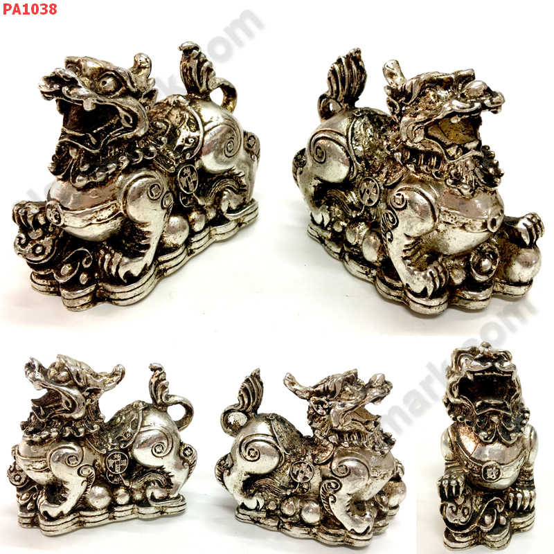 PA1038 ปี่เซียะคู่ตั้งโต๊ะ โลหะสีเงิน ราคา 1999 บาท http://ww2.hengmark.com/view_product/PA1038.htm