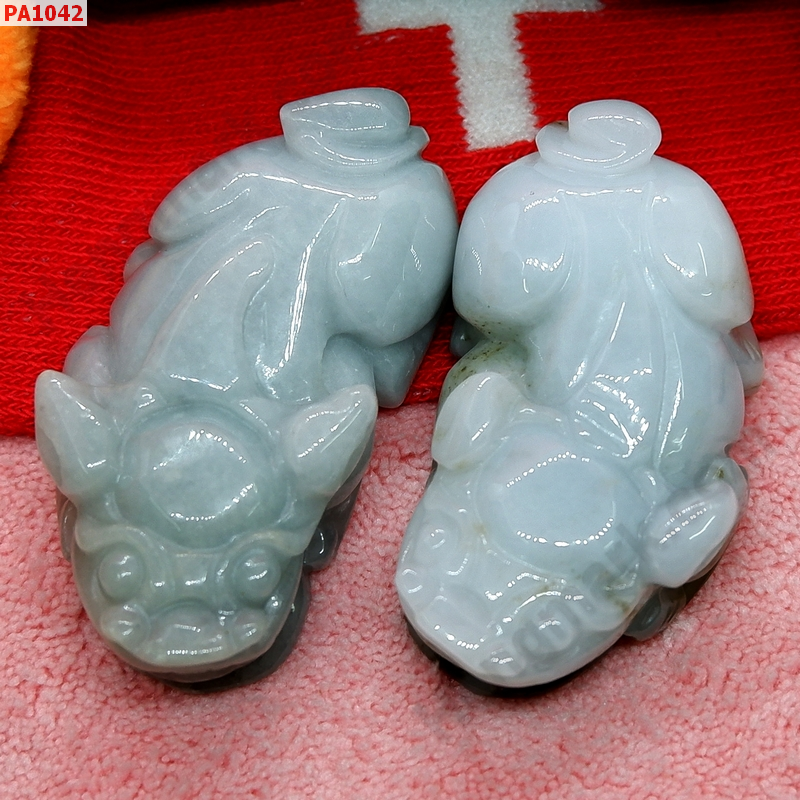 PA1042 ปี่เซียะหยกคู่ตั้งโต๊ะ (ขายเป็นคู่) ราคา 500 บาท http://ww2.hengmark.com/view_product/PA1042.htm