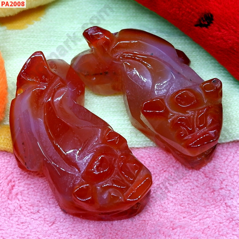 PA2008 ปี่เซียะคู่ตั้งโต๊ะ หินสีแดง ราคา 399 บาท http://ww2.hengmark.com/view_product/PA2008.htm