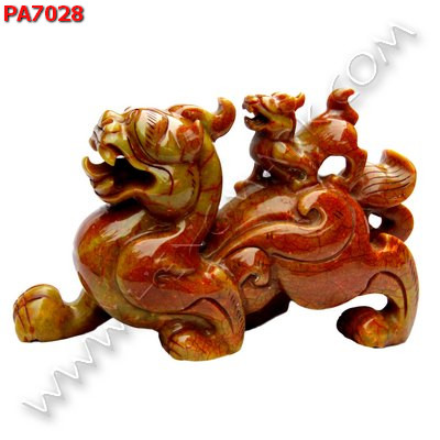 PA7028 ปี่เซียะหยกแม่ลูกตั้งโต๊ะ ราคา 13900 บาท http://ww2.hengmark.com/view_product/PA7028.htm