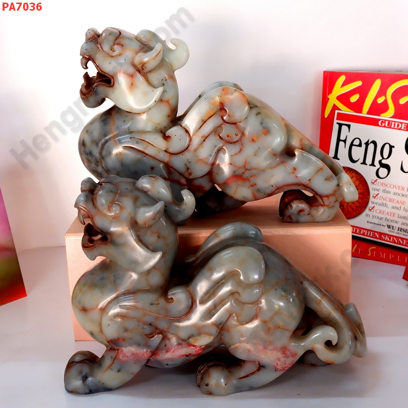 PA7036 ปี่เซียะคู่ตั้งโต๊ะเนื้อหยก มีปีก ราคา 14900 บาท http://ww2.hengmark.com/view_product/PA7036.htm