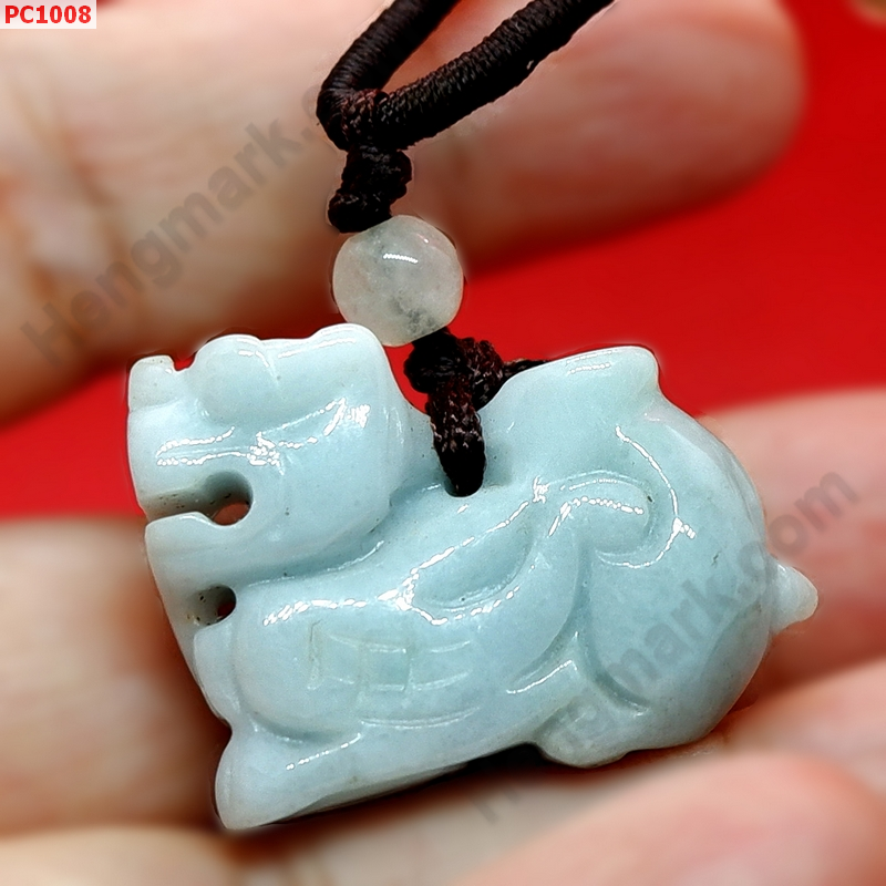 PC1008 สร้อยคอปี่เซียะ หยกขาวอมเขียว ราคา 199 บาท http://ww2.hengmark.com/view_product/PC1008.htm