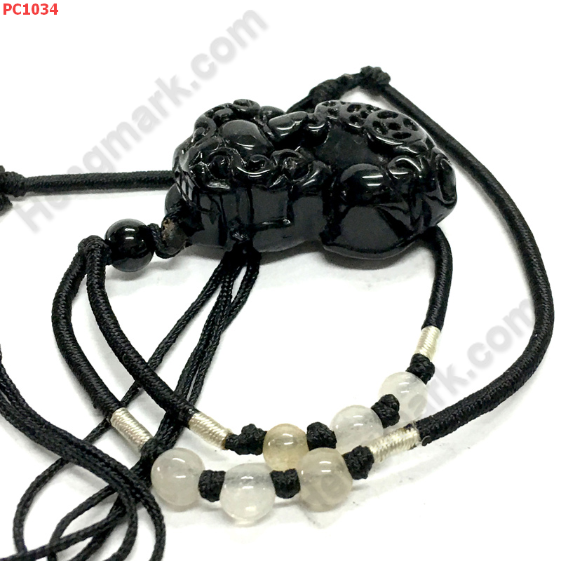 PC1034 สร้อยคอปี่เซียะหินสีดำ ราคา 199 บาท http://ww2.hengmark.com/view_product/PC1034.htm