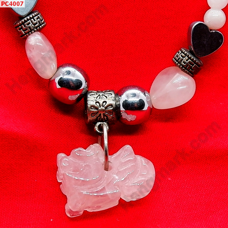 PC4007 สร้อยคอโรสควอตซ์ จี้ปี่เซียะหินโรสควอตซ์ ราคา 439 บาท http://ww2.hengmark.com/view_product/PC4007.htm