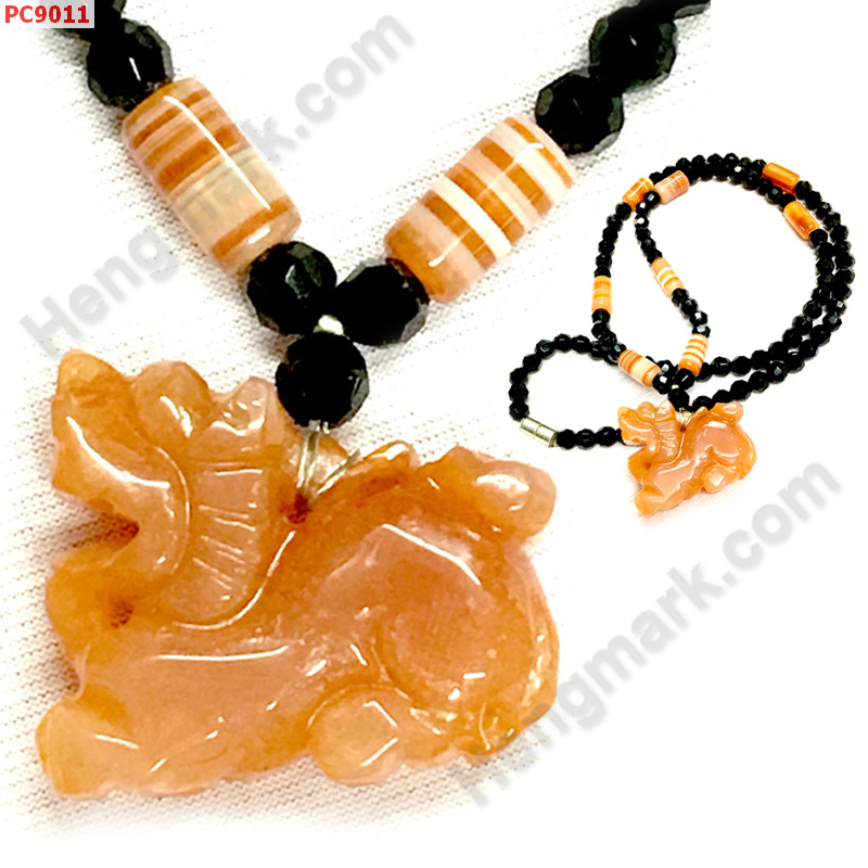 PC9011 สร้อยคอปี่เซียะสีส้ม ราคา 698 บาท http://ww2.hengmark.com/view_product/PC9011.htm