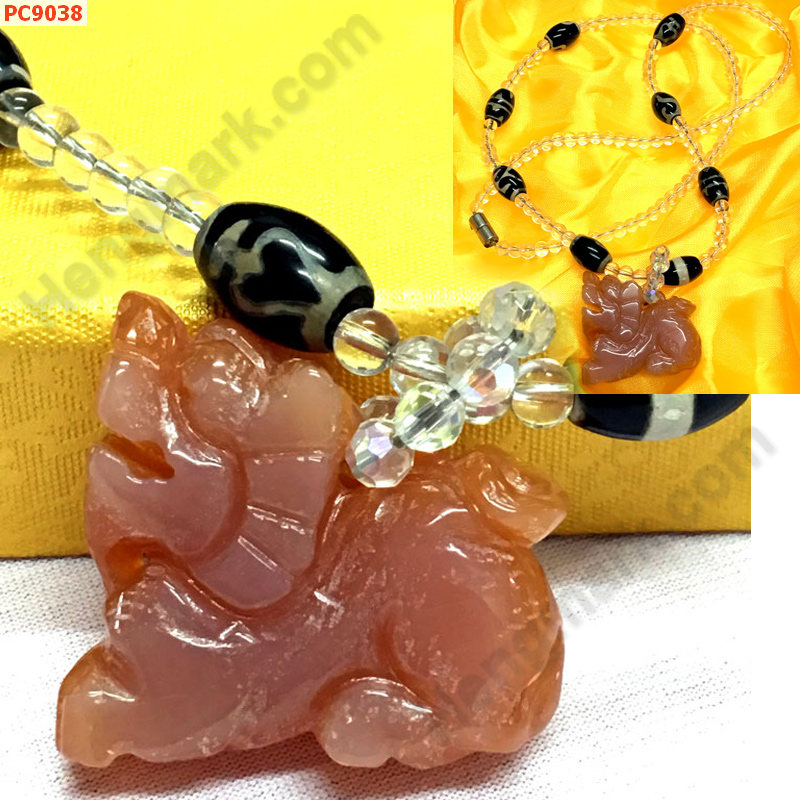 PC9038 ปีเซียะหินสีแดง สร้อยคอDZI ราคา 999 บาท http://ww2.hengmark.com/view_product/PC9038.htm