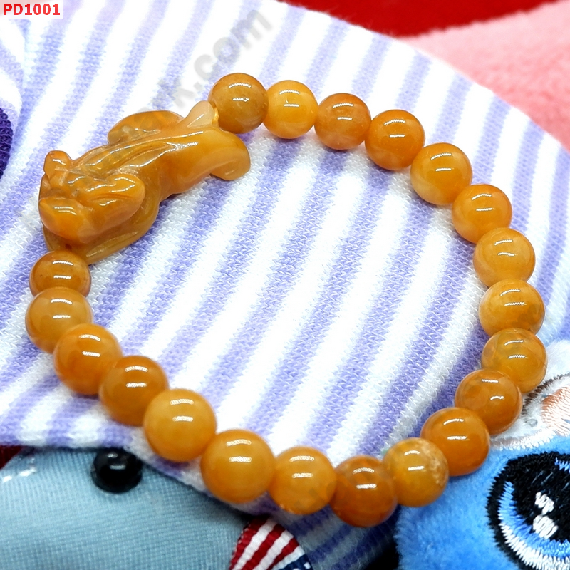 PD1001 สร้อยข้อมือปี่เซียะหยกเหลือง ราคา 199 บาท http://ww2.hengmark.com/view_product/PD1001.htm