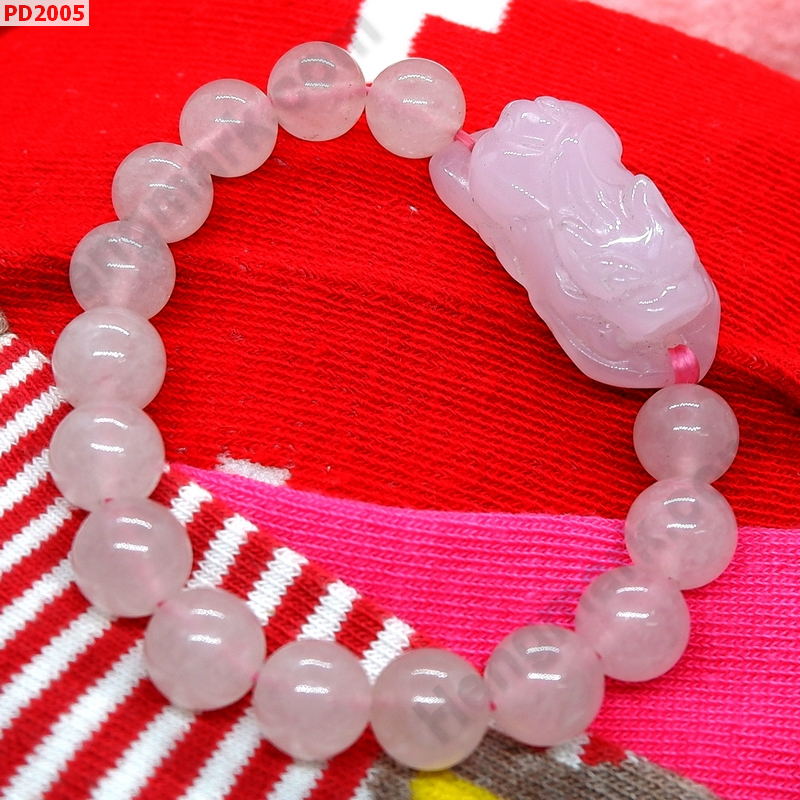 PD2005 สร้อยข้อมือปี่เซียะสีชมพู ราคา 349 บาท http://ww2.hengmark.com/view_product/PD2005.htm