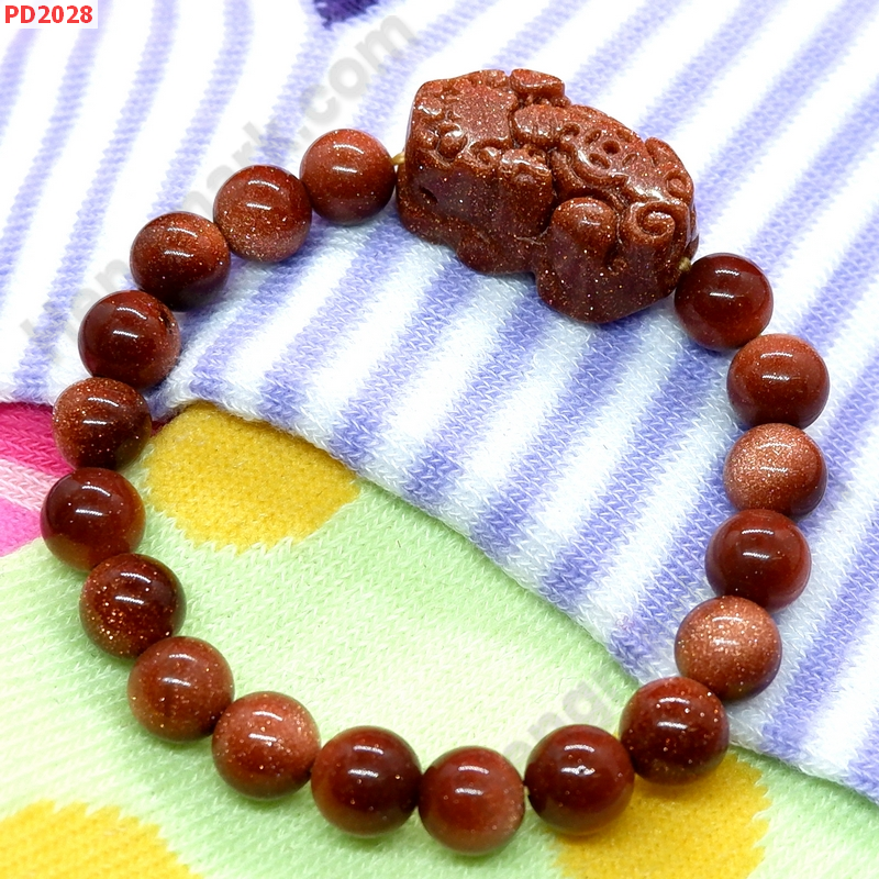 PD2028 สร้อยข้อมือปี่เซียะ หินทรายทอง ราคา 299 บาท http://ww2.hengmark.com/view_product/PD2028.htm