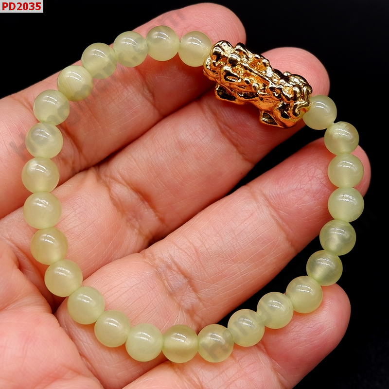 PD2035 สร้อยข้อมือปี่เซียะทอง+หยกโอลีฟ ราคา 249 บาท http://ww2.hengmark.com/view_product/PD2035.htm