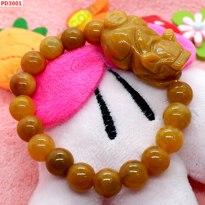 PD3001 สร้อยข้อมือปี่เซียะหยกเหลือง ราคา 399 บาท http://ww2.hengmark.com/view_product/PD3001.htm