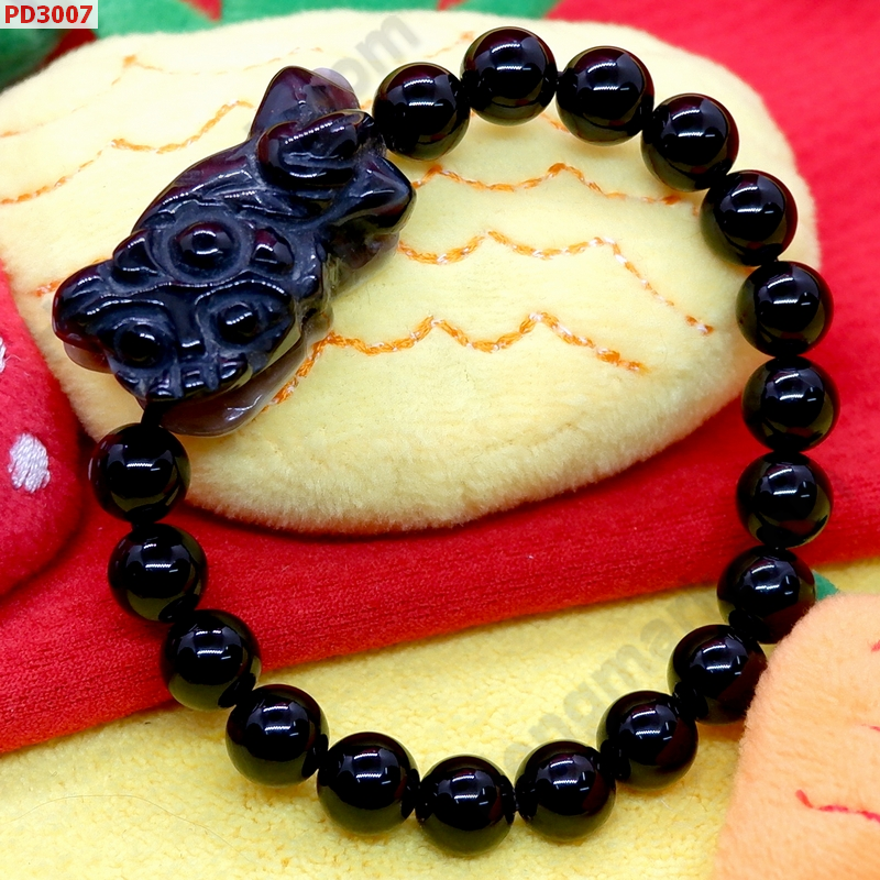 PD3007 สร้อยข้อมือปี่เซียะหินอะเก็ต ราคา 399 บาท http://ww2.hengmark.com/view_product/PD3007.htm