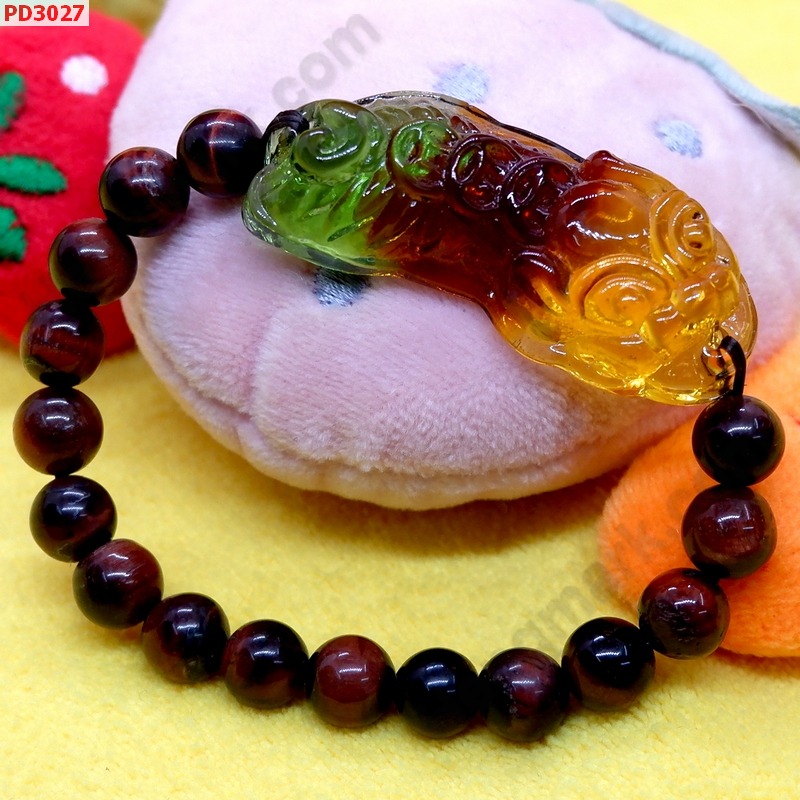 PD3027 สร้อยข้อมือปี่เซียะแก้ว 3 สี ราคา 399 บาท http://ww2.hengmark.com/view_product/PD3027.htm