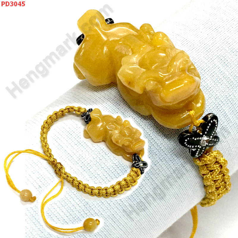 PD3045 สร้อยข้อมือปี่เซียะหยกน้ำผึ้งเชือกถัก ราคา 399 บาท http://ww2.hengmark.com/view_product/PD3045.htm