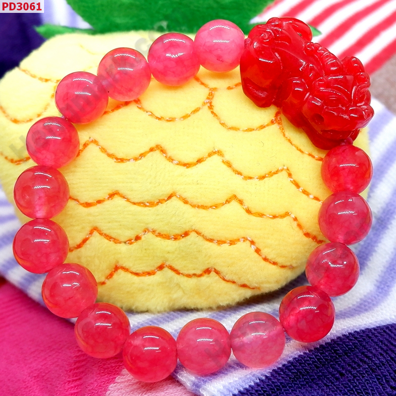 PD3061 สร้อยข้อมือปี่เซียะหินสีแดง ราคา 399 บาท http://ww2.hengmark.com/view_product/PD3061.htm