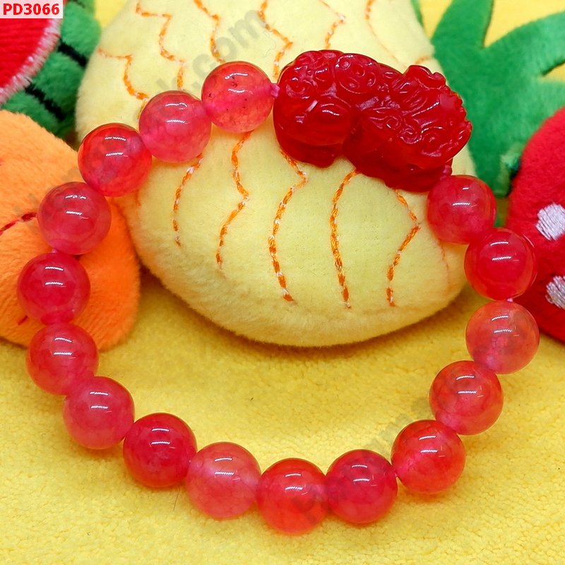 PD3066 สร้อยข้อมือปี่เซียะหินสีแดง ราคา 399 บาท http://ww2.hengmark.com/view_product/PD3066.htm